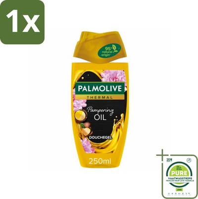 1 x Palmolive Douchegel Thermal Pampering Oil 250 ml - Douchegel - Macadamia-olie - Herstel - Hydrateren - Verzorging