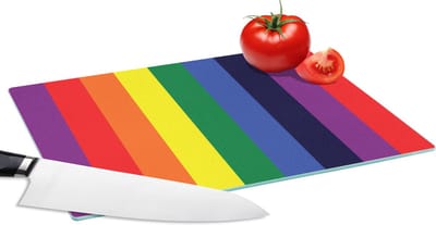 Glazen Snijplank - 28x20 - Regenboog - Patronen - Pride - Snijplanken Glas