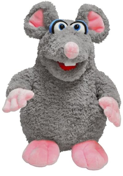 Living Puppets handpop grijze muis 37cm