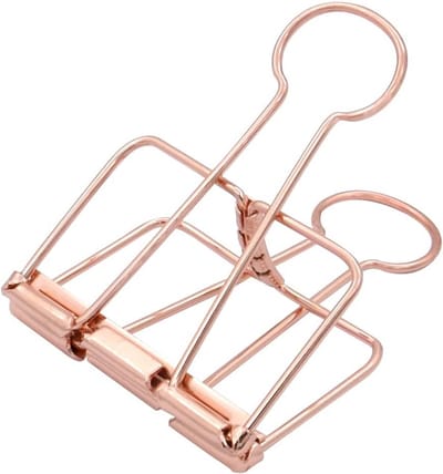 Extra Grote Papierklemmen 51mm Roségoud - 15 Stuks - Stevige Metalen Klemmen voor Kantoor en Archief