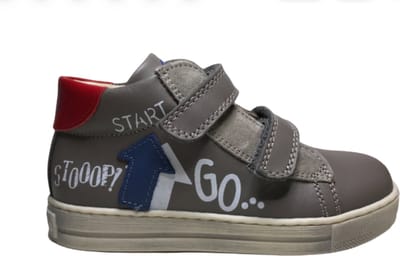 Falcotto Mt 19 velcro's blauwe pijl lederen sneakers Hogwa grijs rood