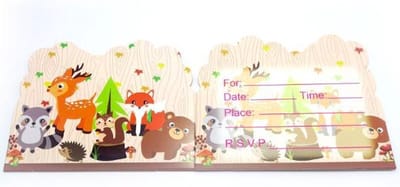 ProductGoods - 10 Stuks Verjaardag Uitnodigingskaartjes Diertjes - Uitnodigingskaarten Dieren - Verjaardagsfeest - Themafeest - Kinderfeestje - Invulbaar - Dieren - Kinderen