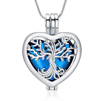 Dutch Duvall | Ashanger hart blauw | Luxe ashanger | Assieraad | hart | Ashanger | gedenksieraad | met ketting en vulsetje |