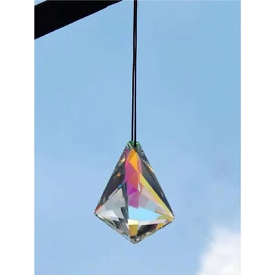 Grote Kristallen Zonvanger Prisma Glazen Prisma Hangende Zonvanger, Regenboogmaker voor Raam, Tuindecoratie, Halloween Festival gray