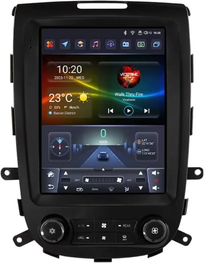 Autoradio met bluetooth - Carplay - Voor Hyundai Santa Fe 2 (2006-2012) - Geschikt voor Apple en Android - Stereo - Navigatie - Navigatiesysteem auto - 8GB 128GB
