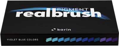 Karin Realbrush Pigment Set Violet-Blue Colors Collection 12 kleuren