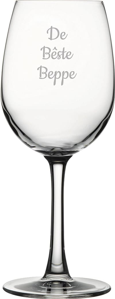 Gegraveerde witte wijnglas 36cl De Bêste Beppe