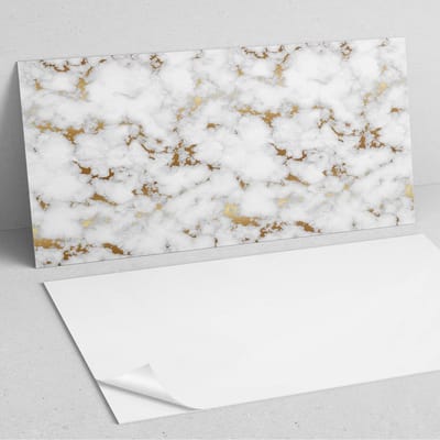 Coloray Wandpanelen Zelfklevend - Geaderd marmerpatroon PVC Wandpaneel - 100 cm x 50 cm - Bruin Wandbekleding Zelfklevend - 1 stuk - Texturen Wandpanelen Zelfklevend - Wandpanelen Keuken - Wandpaneel Badkamer