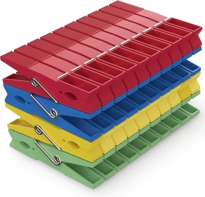 Wasknijpers - Kledingklemmen - Was ophangen - Gerecycled materiaal - 40 stuks - Meerkleurig