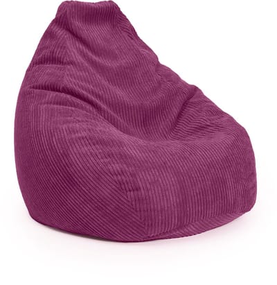 Lumaland Gaming Zitzak XXL van corduroy | Gamingstoel voor volwassenen en tieners | Comfortabele zitzak 135 x 100 cm - Wijnrood