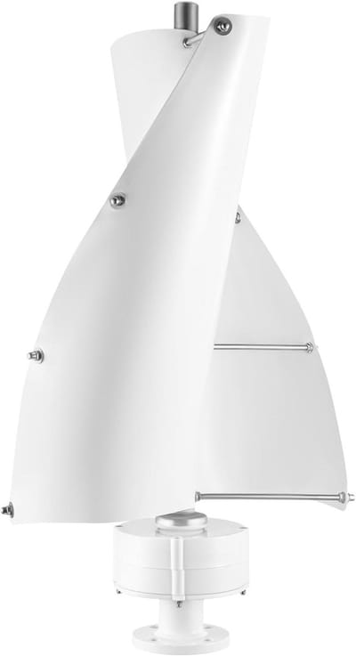 Windturbine Generator - Energie Opwekker - Stroom Voor Thuis - Geluidsarme Werking - 500 Watt - Wit
