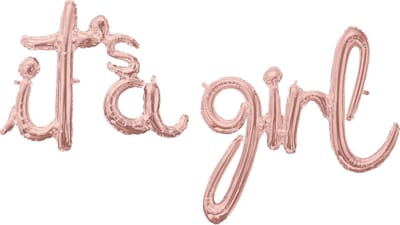 Amscan Ballon It's A Girl 68-73 Cm Folie Rosé Goud