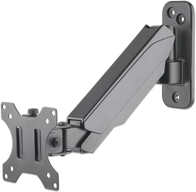 Manhattan 461603 Wandbeugel voor monitor Aantal monteerbare displays: 1 Display(s) 43,2 cm (17) - 81,3 cm (32) Zwart Draaibaar, In hoogte verstelbaar,