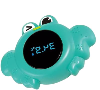 Badthermometer Kind - Watertemperatuurmeter Baby - Veilig Baden - Snelle Temperatuurupdates - 12 cm - Krabgroen