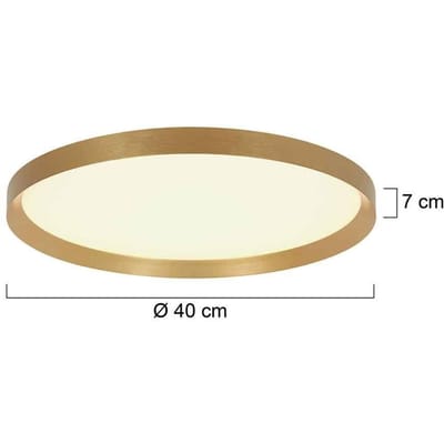 Plafondlamp Flady 3685GO goud Ø40 cm - voor binnen, modern design, van Steinhauer, gemaakt van metaal, kunststof en elektronica