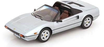 Ferrari 308 GTS 1982 Silver met afneembare kap - Norev 187934 - schaal 1:18 - lengte ca. 24 cm