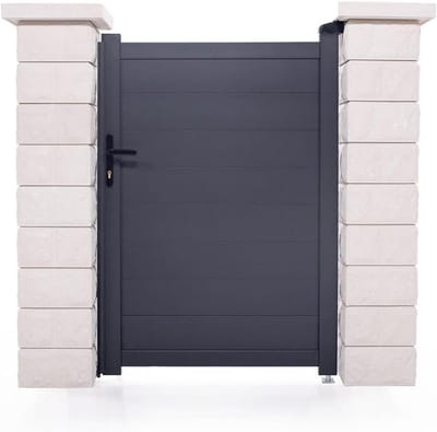 Aluminium Tuindeur - Massieve Poort - Privacy Behoud - Corrosiebestendig - 100x143cm - Antracietgrijs