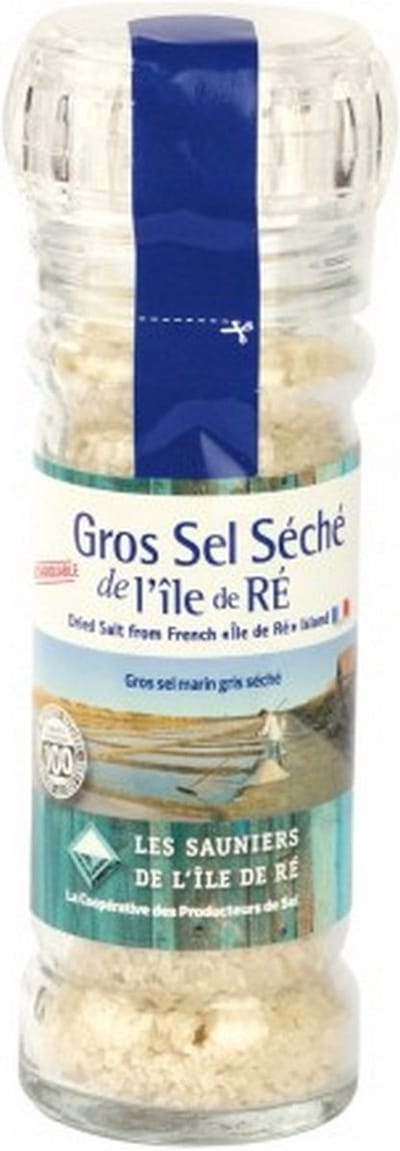 Grof zout Les Sauniers de l'Ile de Ré in navulbare zoutmolen - 80g