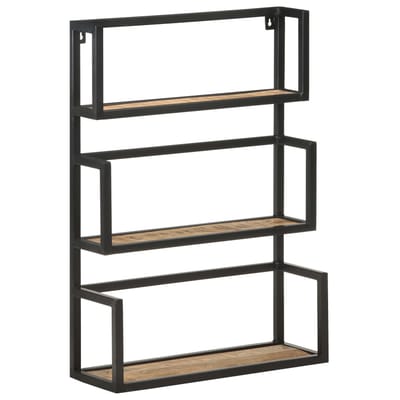 vidaXL - Wandrek - 60x20x85 - cm - ruw - mangohout