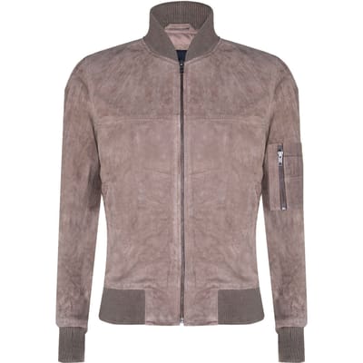Suède truckershirt denim leren jack