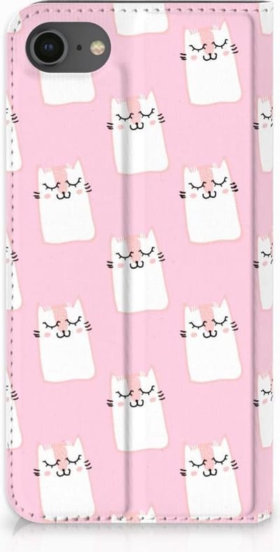 Book Case voor iPhone 7 | 8 | SE (2020) | SE (2022) Hoesje maken Sleeping Cats