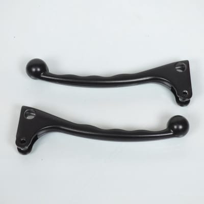 Paire de levier à boule de frein avant et arrière en alu noir pour moto cyclo vintage