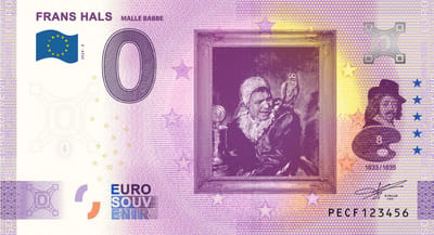 0 Euro biljet Nederland 2024 - 8 Frans Hals Malle Babbe
