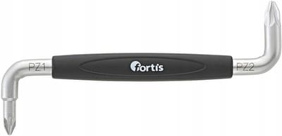 FORTIS Hoek-schroevendraaier PZ1+PZ2x100mm