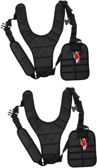 Schouderriem Bosmaaier - Draagband Harnas - Tuinonderhoud Gemak - Comfortabele Gewichtverdeling - 2 Stuks - Zwart