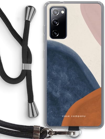 Case Company® - Hoesje met koord geschikt voor Samsung Galaxy S20 FE / S20 FE 5G hoesje met Koord - Geo #1 - Telefoonhoesje met Zwart Koord - Bescherming aan alle Kanten en Over de Schermrand