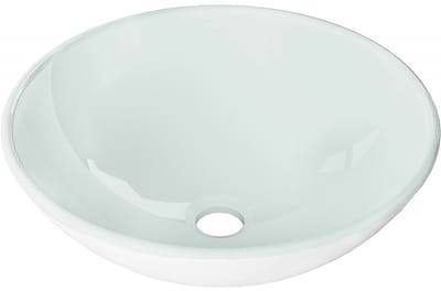 Mexen Mira glazen opbouw wastafel 42 x 42 cm, wit - 24124230
