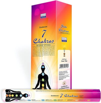 Darshan - 7 chakras - wierook - hexa - doos 6 pakjes