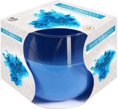 Cosy & Trendy Ct Geurkaars Glas Anti Tobacco Blauw