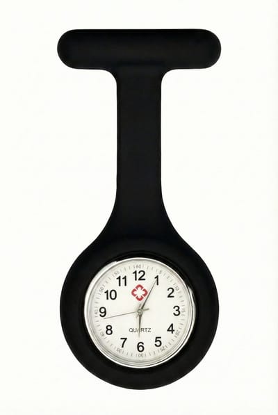 Zorgmorgen – Zusterhorloge – zwart – Siliconen – Waterbestendig – Verpleegkundige