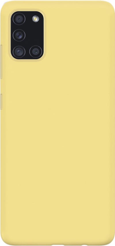 Ceezs Pantone siliconen hoesje geschikt voor Samsung Galaxy A21s - silicone Back cover in een unieke pantone kleur - geel