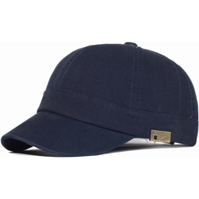 Casquette de Baseball en Coton à Petit Bord pour l'Extérieur Respirante Réglable Casquette Papa Souple Style Trucker Profil Bas Protection Solaire black