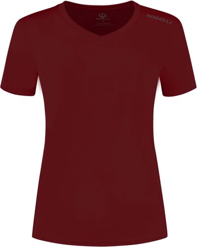 Rogelli Promo Dames Hardloopshirt - Korte mouw - Bordeaux