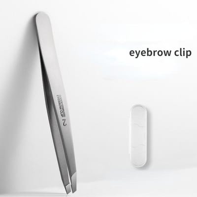 Wenkbrauwpincet Roestvrij staal schuine wenkbrauwclips Ontharing Make-up gereedschap Wimpers Verlenging Dubbele ooglidtoepassing 1pc