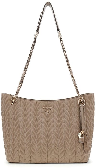 GUESS schoudertas Cheryl Two Compartment Tote Dark Taupe