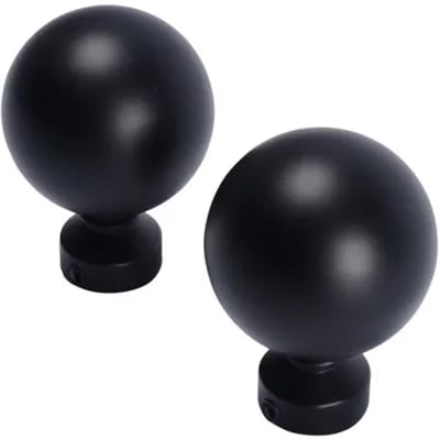 Decomode Eindkop Bulb Zwart 20mm 2x