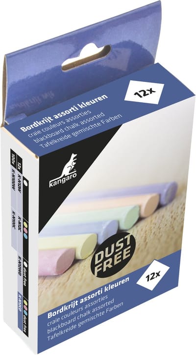 Kangaro - Bordkrijt stofvrij - assorti 12 stuks