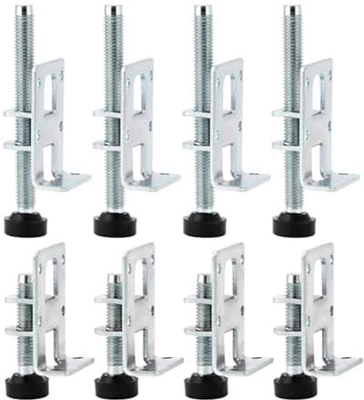 Set van 8 verstelbare meubelpoten 50/100 mm - Verhoog meubels tot 75 mm