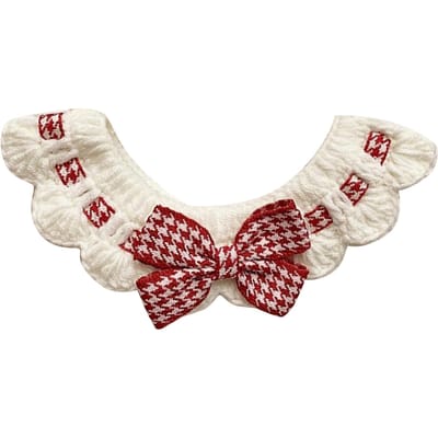 Huisdierenhalsband Schattige Strik Decor Kat Hond Slabbetje Wol Gebreide Huisdierenhalsband voor Decoratie Fotografie Rood S S (20?25cm) rood