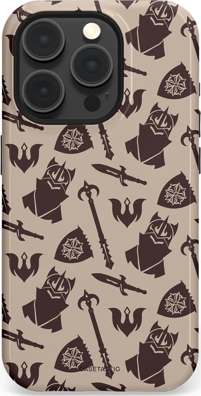 Casetastic Hoesje Geschikt voor Apple iPhone 15 Pro Magsafe - Stijlvolle Beschermende Duo-layer Case - Eeuwige paladin
