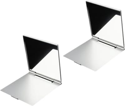 Vouwbare Reis Spiegels Set van 2 - Compacte Make-up Spiegel, Handspiegel, Ultra Dun, Duurzaam voor Reizen, Kantoor, Scheren, Kamperen