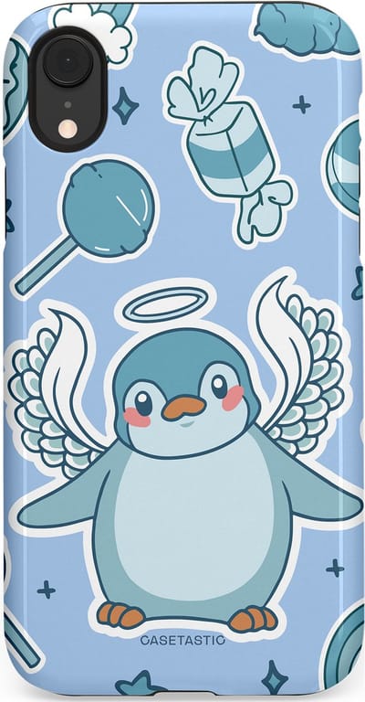 Casetastic Hoesje Geschikt voor Apple iPhone Xr - Stijlvolle Beschermende Duo-layer Case - Pinguin vleugels