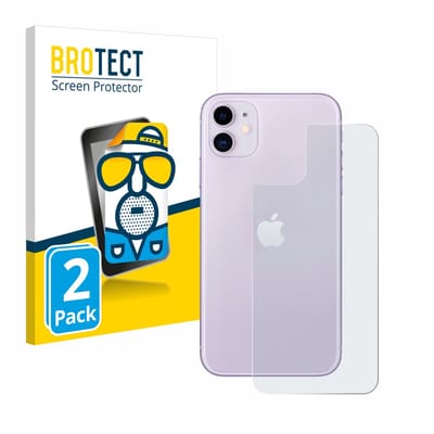 BROTECT - Screenprotector voor Apple iPhone 11 (Achterkant) - Folie Beschermfolie matte 2 Stuks