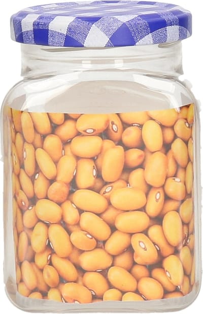 Plasticforte Weckpot/inmaakpot Classic - 400ml - kunststof - draaideksel - blauw - D7 x H11 cm