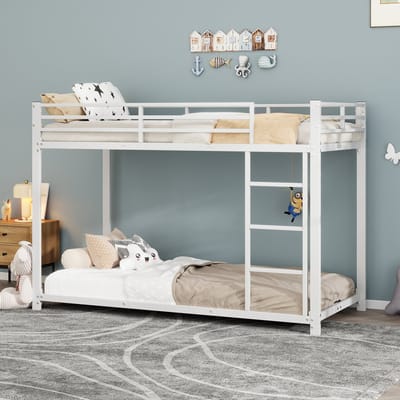 Gutent Kinderstapelbed, Wit (zonder matras), 90*200 cm, IJzeren stapelbed
