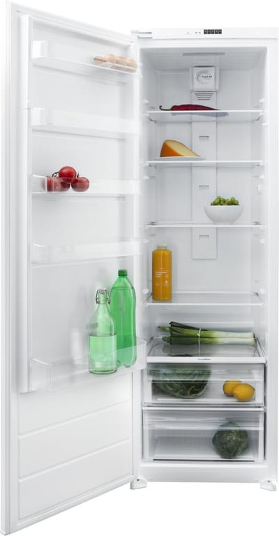 Inventum IKK1785S 178 cm energiezuinige inbouw koelkast - Koeler - 294 liter - Stil - Fresh Cooling - Superkoelen - Vershoudlade - Sleepdeur - Wit